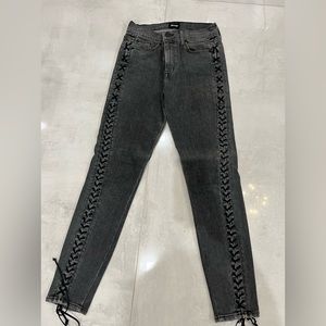 Hudson side rope black jeans.